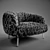 Italian Luxury: Borzalino Sigmund Armchair 3D model small image 2