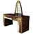 Elegant Wood-Metal Dresuar 3D model small image 1