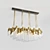 Luxxu Waterfall Art-Deco Brass Chandelier 3D model small image 1