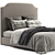 Luxurious Belgian Slope Bed: Perfect Blend of Style and Comfort 3D model small image 2