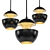 Ultra Black Pendant Light 3D model small image 1