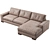 Modern and Spacious Tobi Corner Sofa 3D model small image 2