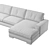 Modern and Spacious Tobi Corner Sofa 3D model small image 4