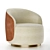 Elegant Anabelle Armchair by Fendi 3D model small image 1