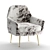 Elegant Phoebe Armchair 3D model small image 1