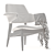 Vintage VAN Teeffelen Armchair 3D model small image 5