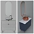 Copper Bathroom Furniture Set 3D model small image 3