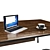 Elegant Manager Work Desk 3D model small image 4