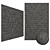 High-Res Black Stone Wall Brick Paving 3D model small image 1