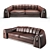 Visionnaire Sofa Godfrey: Glamour in Art Deco 3D model small image 3