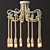 Vintage Loft Rope Chandelier 3D model small image 1