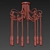 Vintage Loft Rope Chandelier 3D model small image 5