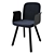 Elegant Palm Dining Chair with Upholstered Seat 3D model small image 3