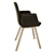 Contemporary Palm Upholstered Dining Chair 3D model small image 2