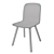 Elegant Palm Veneer Dining Chair 3D model small image 5