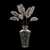 Metal Vase with Cogon Grass 3D model small image 1