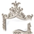 French Provencal Heart Top White Mirror 3D model small image 3