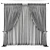 Elegant Sheer Window Curtain 3D model small image 2