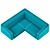 Ocean Blue Piquant Corner Sofa 3D model small image 2