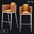 Industrial Chic Bar Stool 3D model small image 1
