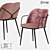 Modern Metal and Fabric Chair by LoftDesigne 3D model small image 1