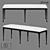 Metal and Fabric Bench - LoftDesigne 31975 3D model small image 1