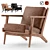 Modern Leather Armchair: Pottery Raylan 3D model small image 1
