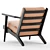 Modern Leather Armchair: Pottery Raylan 3D model small image 3