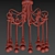 Rustic Loft Rope Light Chandelier 3D model small image 4