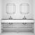 Sleek Bathroom Cabinet Set 3D model small image 2