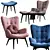 Retro Charm: KARE Vicky Chair with Pouf 3D model small image 1