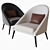 Elegant Joe Armchair: Laskasas Design 3D model small image 2