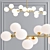 Elegant Molecular Chandelier Pendant 3D model small image 1