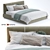 Elegant Sanders Upholstered Bed 3D model small image 1