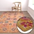 Luxury Textured Carpets Set 3D model small image 5