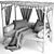 Serengeti Safari-Inspired Daybed: A Luxurious Blend of Style and Comfort 3D model small image 5