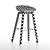 Sleek Modern Bar Stool 3D model small image 4