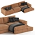 Cozy Comfort: Gentle Big Sofa 3D model small image 1