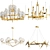 Luxury Chandelier Trio: Liaison, Bari Light, Le Pentagone 3D model small image 1