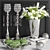 Elegant Chrome Decor Set 3D model small image 1