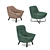 Belgian Modern Armchair with Elegant Design 3D model small image 1