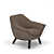 Belgian Modern Armchair with Elegant Design 3D model small image 4
