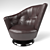 Luxury Arabella Leather Chair 3D model small image 1