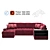 Moon 107 Modular Sofa 3D model small image 2