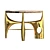 Hiquily Coffee Table: Elegant Bronze and Marble 3D model small image 4