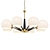 Elegant White Glass Thalia Chandelier 3D model small image 1