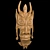 Wooden CNC Carved Totem Mask 3D model small image 3