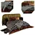 Adairs Velvet Bed: Luxurious Comfort 3D model small image 2