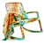 Vintage Thana Rocking Chair - Eucalyptus Wood & Rope 3D model small image 5