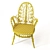 Elegant Victorian Wicker Chair 3D model small image 5